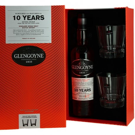 Glengoyne 10 ans Highlands Whisky Coffret + 2 Verres