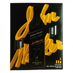 JOHNNIE WALKER Black Label 12 ans Coffret + 2 Verres