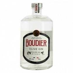 BOUDIER Gin aux 6 Botaniques dont l'Olives de NYONS 70 cl 40°