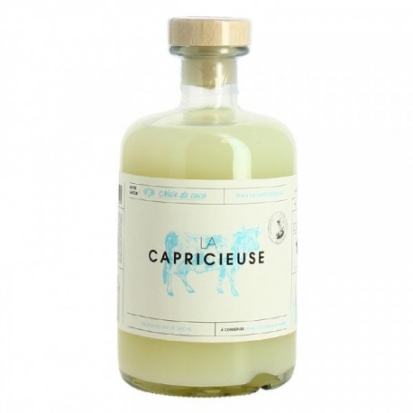 La CAPRICIEUSE Noix de Coco Liqueur au lait de Vache 70 cl