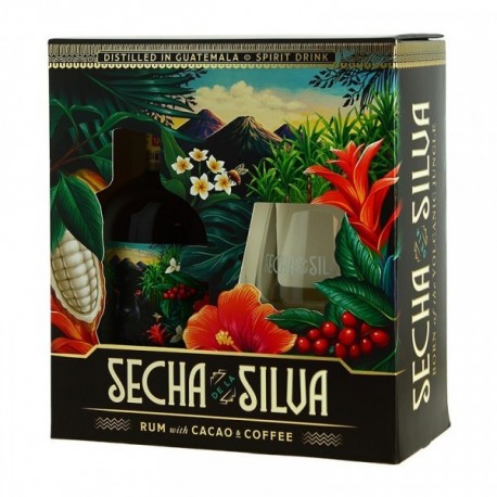 Coffret Rhum SECHA de la SILVA 70 cl + 1 Verre