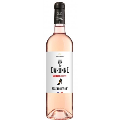 VIN de DARONNE Rosé Fruité 75 cl 9.5° par Vincent Gayrel