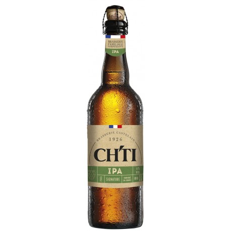 Bière Blonde IPA CH'TI  75 cl par la Brasserie Castelain