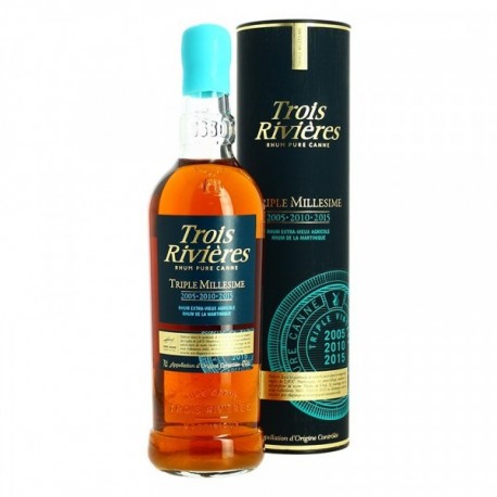 Rhum Trois Rivières Triple Millésime 2005-2010-2015 Rhum Agricole de Martinique 70 cl