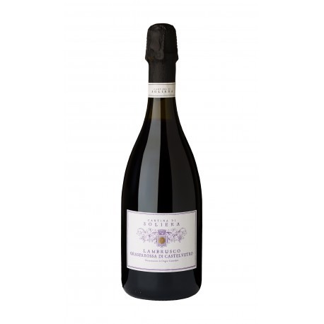 LAMBRUSCO GRASPARROSSA CANTINA DI SOLIERA AMABILE Etiquette rouge DOC Dolce