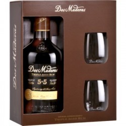 Rhum DOS MADERAS PX 5 +5  en Coffret Cadeau + 2 Verres